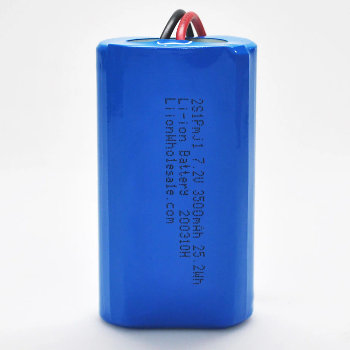 7.2V (7.4V) 3500mAh 10A Lithium Ion Battery Pack with Wire Leads 2S1P - MJ1 cell inside