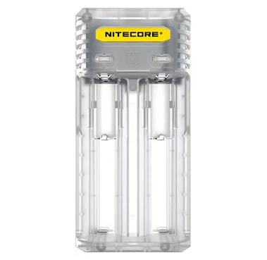 Nitecore Q2 2-bay Lithium Ion Battery Charger - Clear