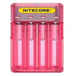 Nitecore Q4 4-bay Lithium Ion Battery Charger - Pink