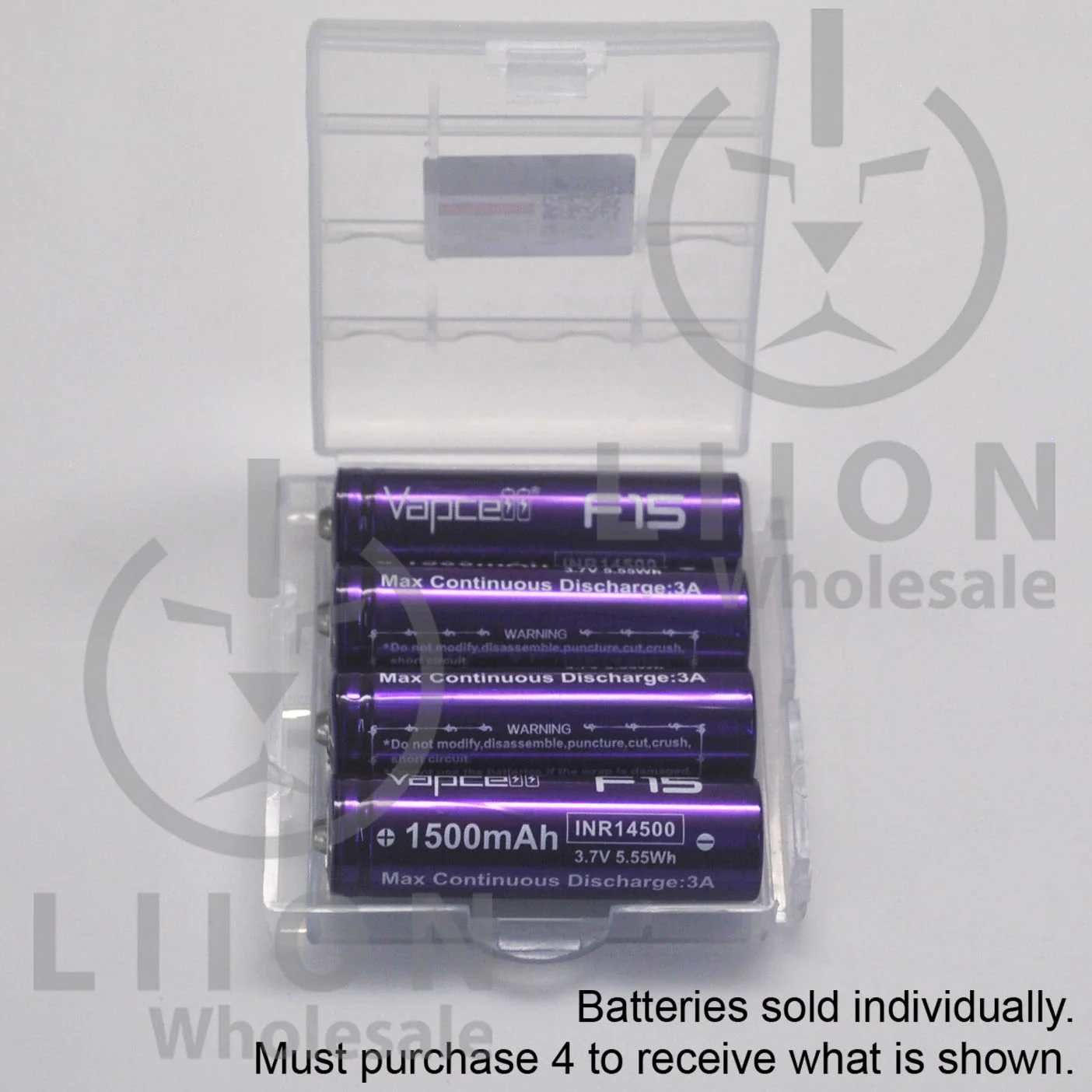 Vapcell F15 14500 3A Button Top 1500mAh Battery - Genuine - Image 5