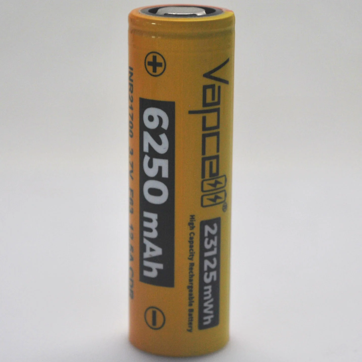 Vapcell F63 21700 12.5A Flat Top 6250mAh Battery - Genuine