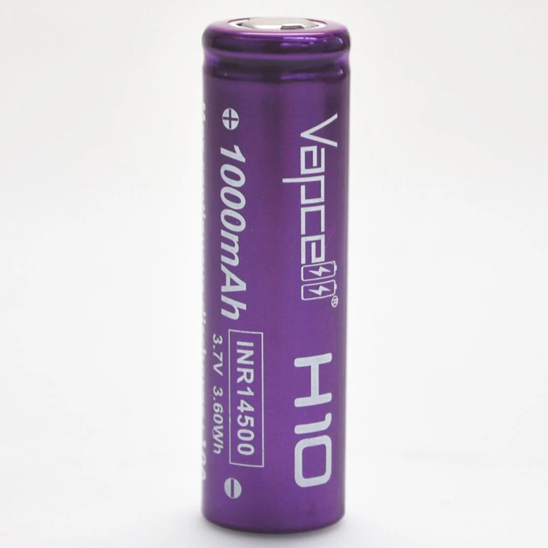Vapcell H10 14500 Purple/White 10A Flat Top 1000mAh Battery - Genuine