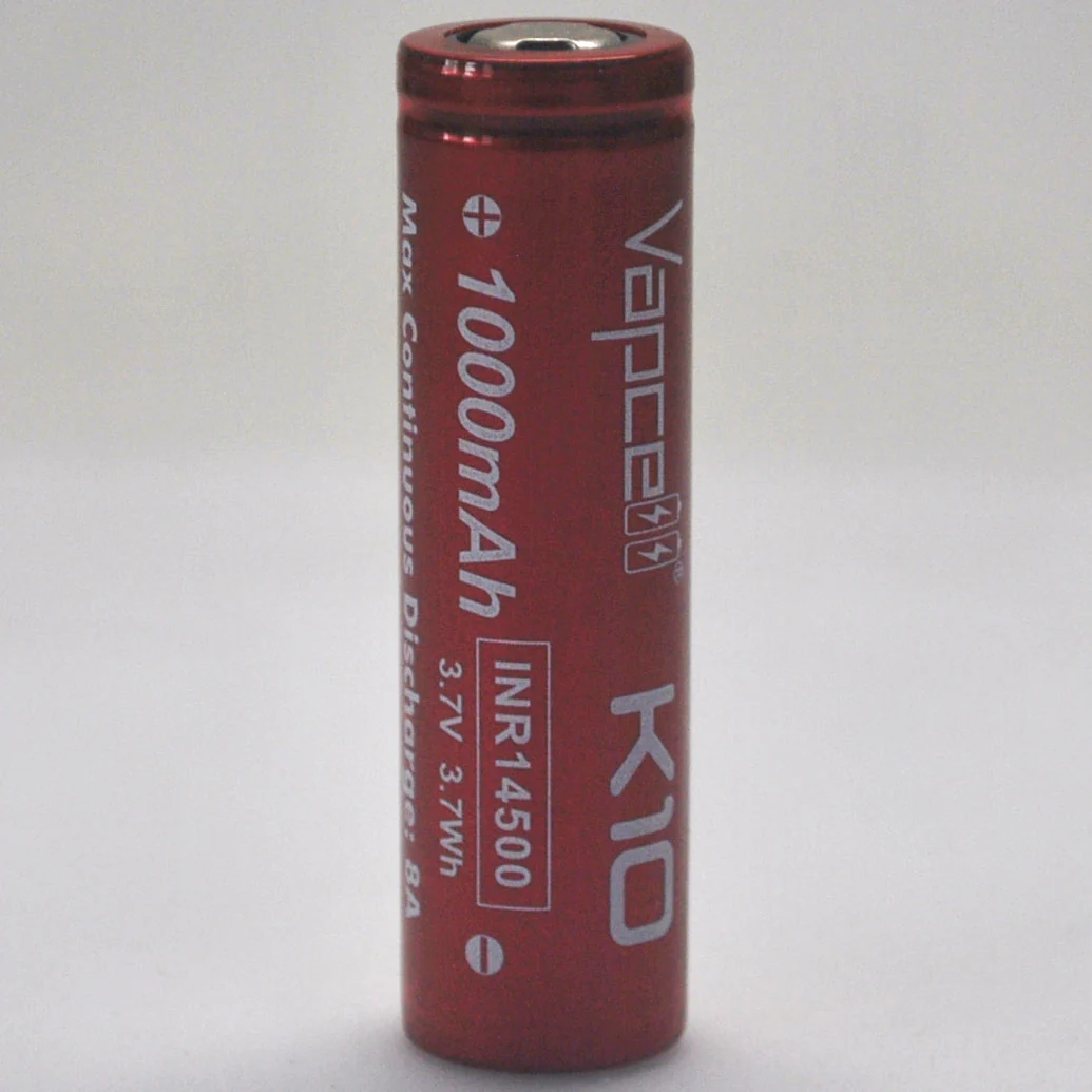 Vapcell K10 14500 8A Flat Top 1000mAh Battery - Genuine