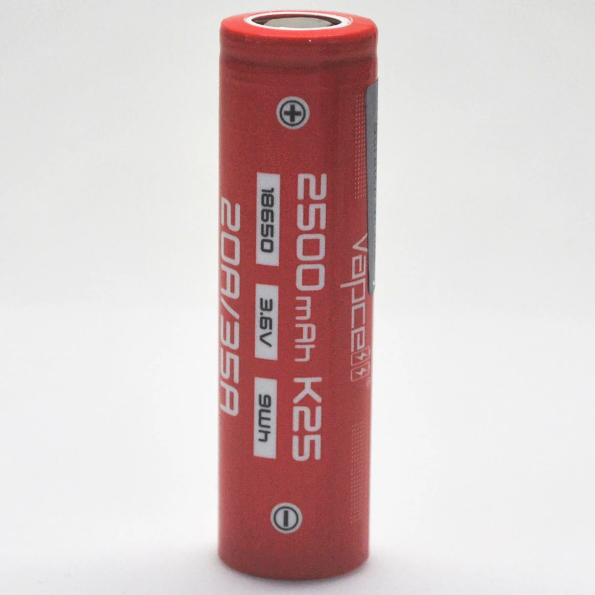 Vapcell K25 18650 20A/35A Flat Top 2500mah Battery - Genuine